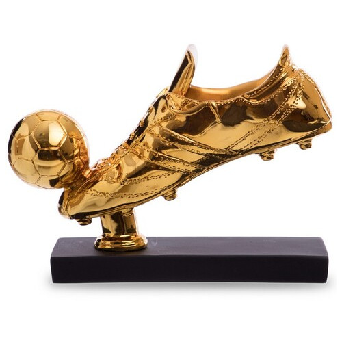 Статуетка нагородна спортивна FDSO Футбол Бутса з м'ячем C-1346-B2 Золотий (33508183) фото №4