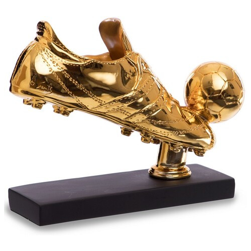 Статуетка нагородна спортивна FDSO Футбол Бутса з м'ячем C-1346-B2 Золотий (33508183) фото №3