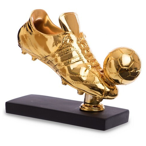Статуетка нагородна спортивна FDSO Футбол Бутса з м'ячем C-1346-B2 Золотий (33508183) фото №2
