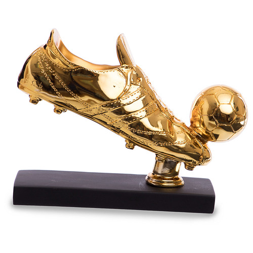 Статуетка нагородна спортивна FDSO Футбол Бутса з м'ячем C-1346-B2 Золотий (33508183) фото №1