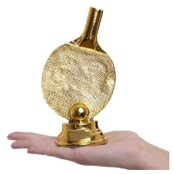 Статуетка нагородна спортивна FDSO Ракетка для пінг-понгу C-1341-B2 Золотий (33508304) фото №4