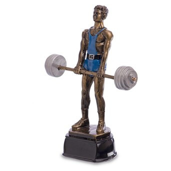 Статуетка спортивна нагородна FDSO Важка атлетика Штангіст C-2457-B8 Бронза (33508272) фото №3