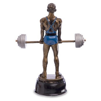 Статуетка спортивна нагородна FDSO Важка атлетика Штангіст C-2457-B8 Бронза (33508272) фото №4