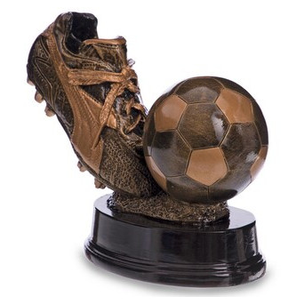 Статуетка спортивна нагородна FDSO Футбол Бутса з м'ячем C-1570-A Бронза (33508283) фото №3