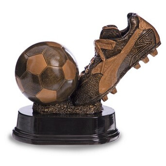 Статуетка спортивна нагородна FDSO Футбол Бутса з м'ячем C-1570-A Бронза (33508283) фото №4