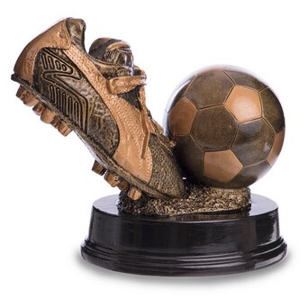 Статуетка спортивна нагородна FDSO Футбол Бутса з м'ячем C-1570-A Бронза (33508283) фото №2