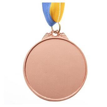 Медаль спортивна зі стрічкою FDSO двокольорова Баскетбол C-4849 Бронзовий (33508309) фото №2