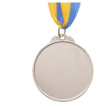 Медаль спортивна зі стрічкою FDSO двокольорова Баскетбол C-4849 Срібний (33508309) фото №2