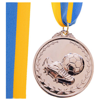Медаль спортивна зі стрічкою FDSO Футбол C-7011 Срібний (33508318) фото №1