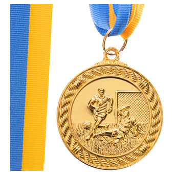 Медаль спортивна зі стрічкою FDSO Футбол C-7020 Золотий (33508319) фото №1