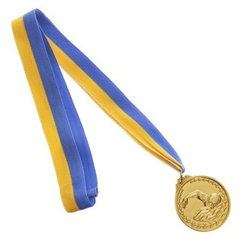 Медаль спортивна зі стрічкою FDSO Плавання C-7015 Золотий (33508326) фото №3