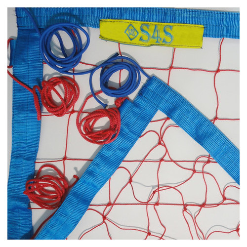 Сетка для волейбола S4S Транзит с паракордом красно-синяя (10211) фото №1