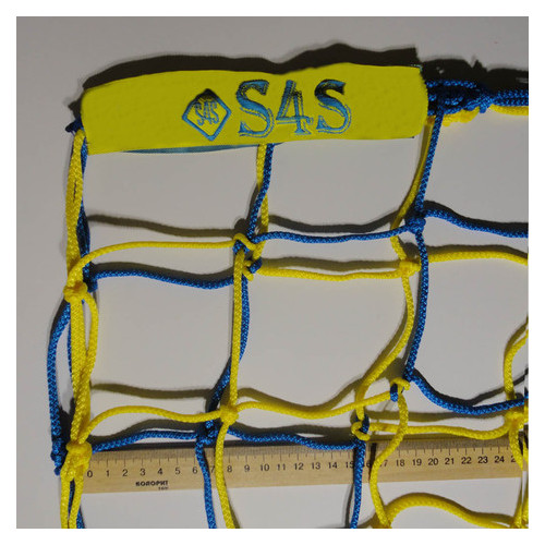 Сетка для минифутбола S4S Стандарт желто-синяя, комплект из 2 шт. (10280) фото №1