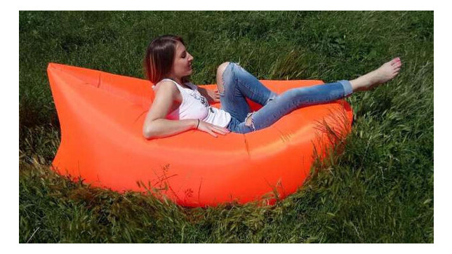 Самонадувной диван - шезлонг Lamzac Hangout оранжевый  фото №2