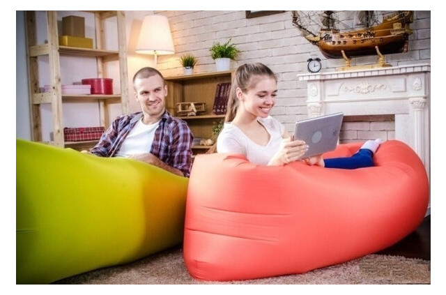 Самонадувной диван - шезлонг Lamzac Hangout Олива фото №2