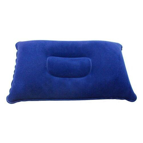 Надувна туристична подушка для кемпінгу синя фото №2