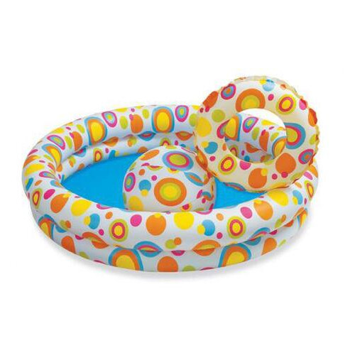Детский бассейн надувной Intex 59460 + круг + мяч. (ZE35001230) фото №3