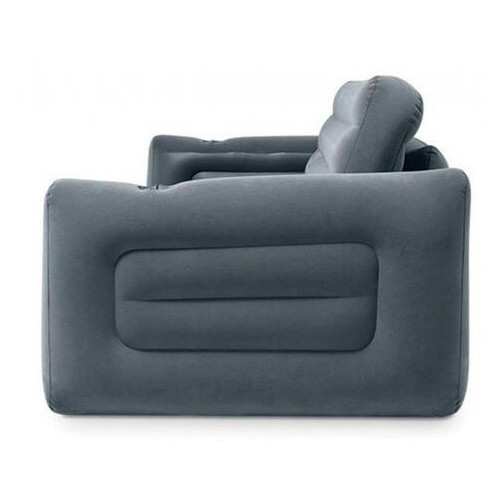 Надувной диван двухместный 2 в 1 Intex 66552 203х224х66 см серый (ZE35011054) фото №2