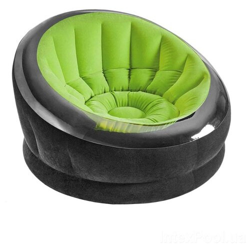 Надувне крісло Intex 66581-2 112 х 109 х 69 см з ручним насосом та подушкою Зелене фото №4