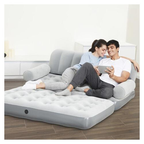Надувной диван трансформер 3 в 1 Bestway 75079 со встроенным насосом, White. Надувная кровать- диван (77702780) фото №3