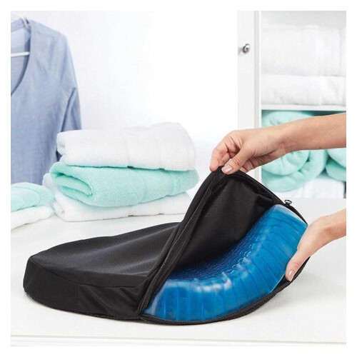 Гелева ортопедична подушка для сидіння Egg Sitter чохол, Синій фото №2