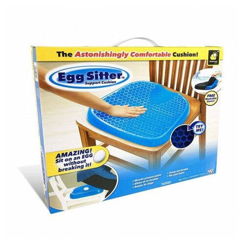 Гелева ортопедична подушка для сидіння Egg Sitter чохол, Синій фото №7
