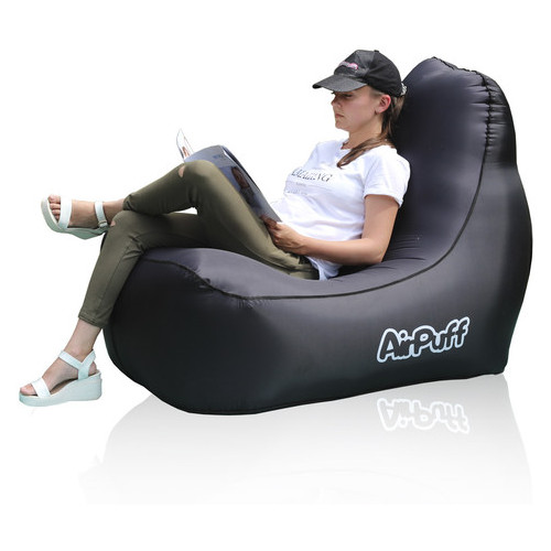 Надувне крісло для відпочинку AirPuff Black фото №1