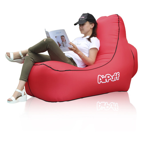 Надувне крісло для відпочинку AirPuff Red фото №1