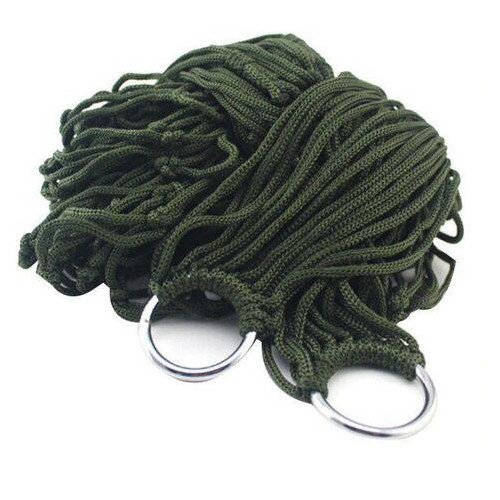 Гамак сітчастий мотузковий, Темно-зелений (хакі) фото №3