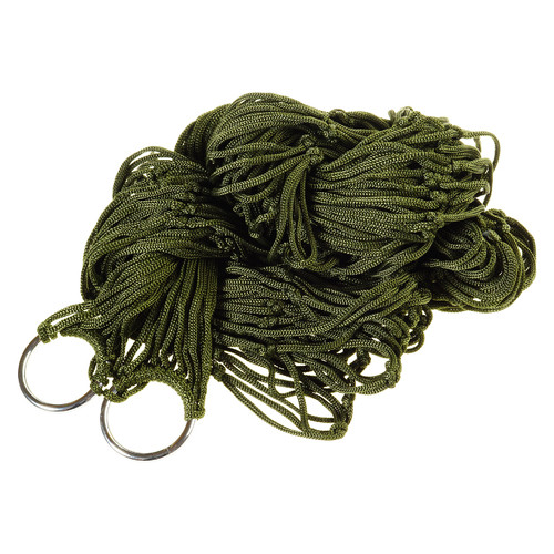 Гамак сітчастий мотузковий похідний Supretto темно-зелений хакі (CZ275995) фото №2