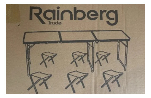 Стол раскладной тройной Rainberg RB-9303 туристический + 6 стульев (116255) фото №3