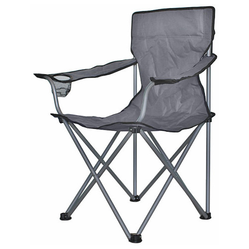 Розкладне крісло Lesko S5432 Gray туристичне складане для дачі риболовлі фото №3