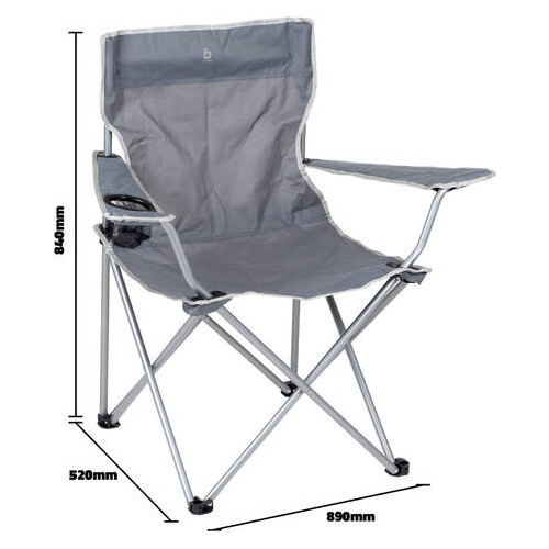 Крісло розкладне Bo-Camp Foldable Compact Grey (1267192) фото №5