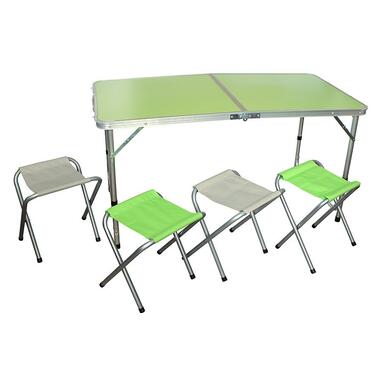 Меблі кемпінгові в комплекті (столик і стільці) Saxifraga JUNKET Apple green/light grey (SOFT17U1Y) фото №1