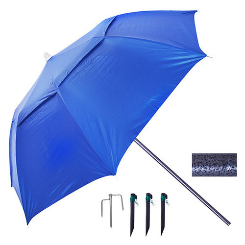 Зонт пляжный Stenson MH-2712 d2.0м с треногой и колышками, синий фото №3