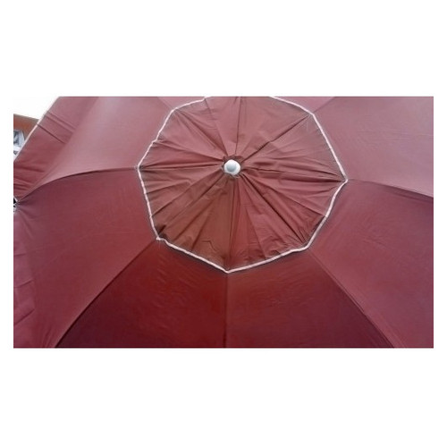 Зонт пляжный антиветер Stenson MH-2684 d2.0м серебро красный фото №2