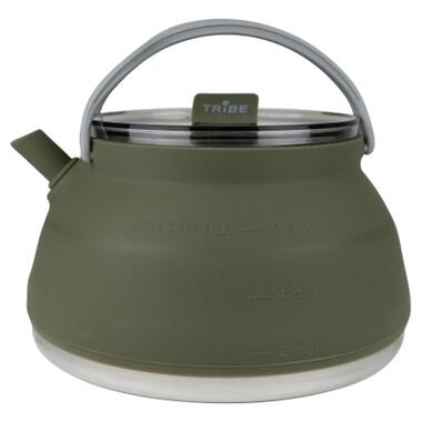 Чайник туристический Tribe Collapsible Kettle 1,5 л силиконовый olive (T-FF-0026-olive) фото №2