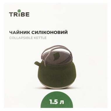 Чайник туристический Tribe Collapsible Kettle 1,5 л силиконовый olive (T-FF-0026-olive) фото №5
