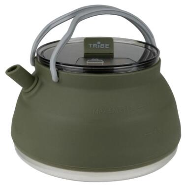 Чайник туристический Tribe Collapsible Kettle 1,5 л силиконовый olive (T-FF-0026-olive) фото №1