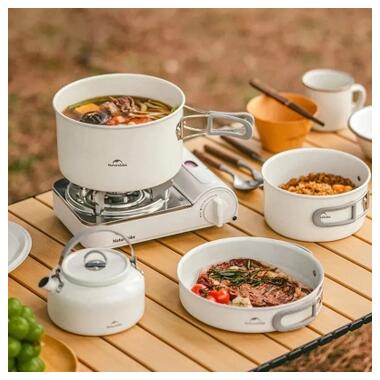 Сковорода туристическая Naturehike CNK2450CF013 17,5 см, алюминий, белая (6927595711026) фото №6