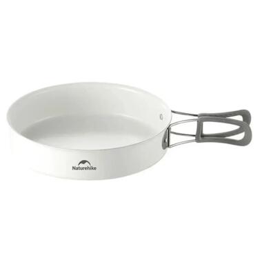 Сковорода туристическая Naturehike CNK2450CF013 17,5 см, алюминий, белая (6927595711026) фото №1