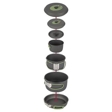 Набор посуды Bo-Camp Explorer 4 Pieces 19 Hard Anodized Grey/Green 2200241 фото №3