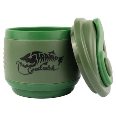 Чашка туристическая Tramp силиконовая с крышкой 350мл Оливковая (UTRC-082-olive) фото №2