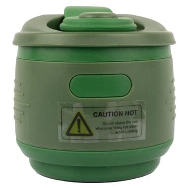 Чашка туристическая Tramp силиконовая с крышкой 350мл Оливковая (UTRC-082-olive) фото №4