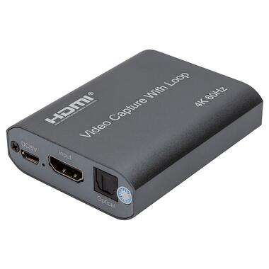 Зовнішня карта відеозахоплення PowerPlant HDMI USB2.0 4k/60hz (HDVC7) фото №1
