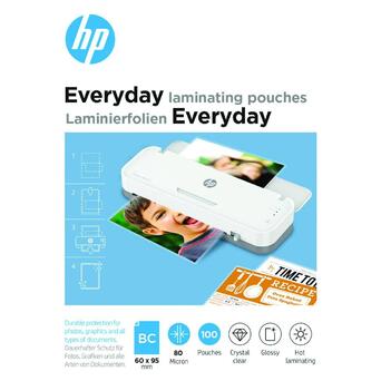 Плівка для ламінування HP Everyday Laminating Pouches, Business Card Size, 80 Mic, 60 x 95, 100 pcs (9157) фото №1