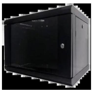 Шафа настінна комутаційна розбірна Hypernet WMNC 9U 600x600 чорна (WMNC66-9U-FLAT-BLACK) фото №1