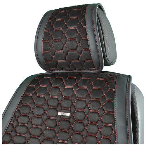 Комплект преміум накидок для сидінь Beltex Monte Carlo, black-red (BX81110) фото №2