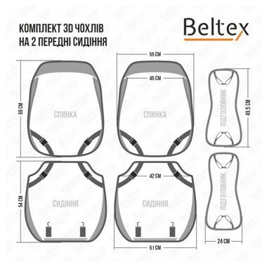 Комплект, 3D чохли для передніх сидінь BELTEX Montana, black 2шт (BX87150) фото №6
