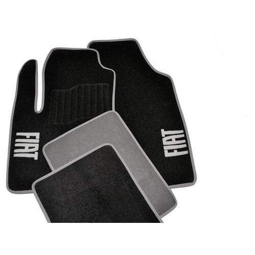 Ворсові килимки Fiat 500 (2008-) / Чорні, сіра окантовка AVTM BLCCR1134 фото №1